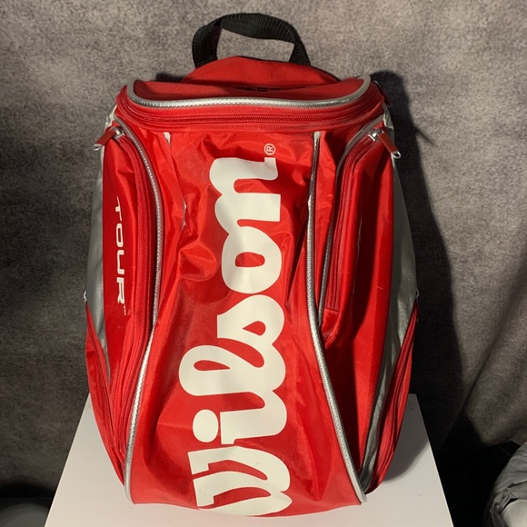 Wilson Other - Wilson K Factor Pro Tour Racquet Backpack Red Black Tennis Bag RARE
